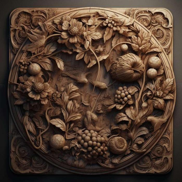 Patterns and decorations (stl renderman 3, PATTERN_371) 3D models for cnc